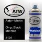 Preview: Aston-Martin, Onyx Black Metallic, 5106: 400ml Sprühdose, von ATW Autoteile West.